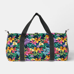 Hand Painted Exotic Floral Pattern-23001 Duffle Bag