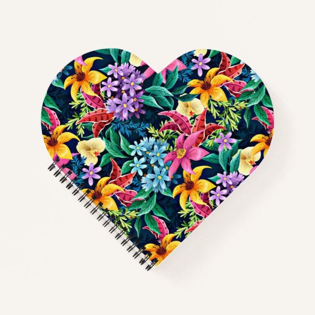 Hand Painted Exotic Floral Pattern-23001 Notebook (Front)