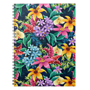 Hand Painted Exotic Floral Pattern-23001 Notebook