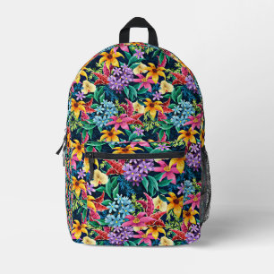 Hand Painted Exotic Floral Pattern-23001 Printed Backpack