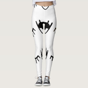 Hand Painted Eyes Ink Pattern Leggings