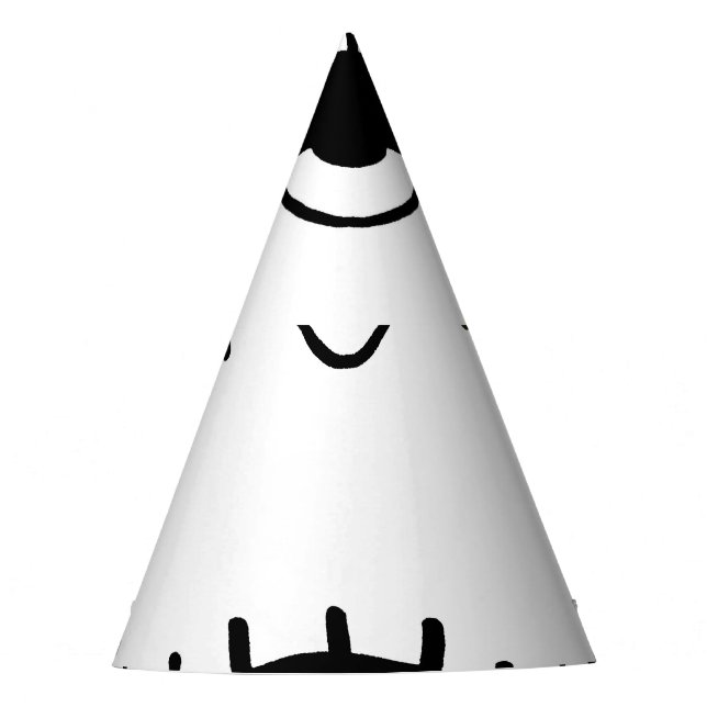 Hand Painted Eyes Ink Pattern Party Hat (Front)