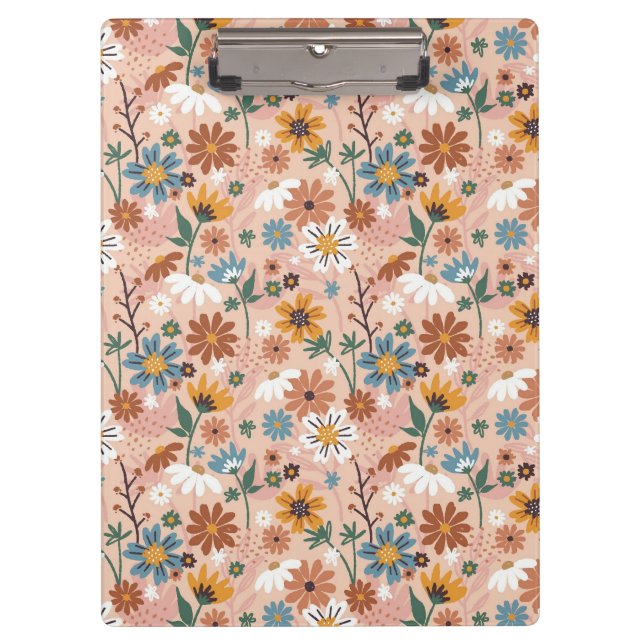 Hand Painted Floral Pattern-23136 Clipboard (Front)