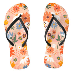 Hand Painted Floral Pattern-23136 Jandals