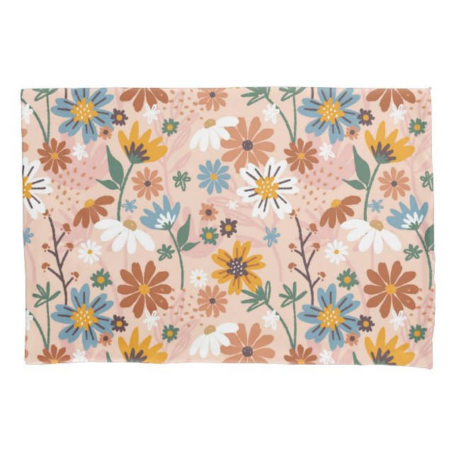 Hand Painted Floral Pattern-23136 Pillowcase (Front)