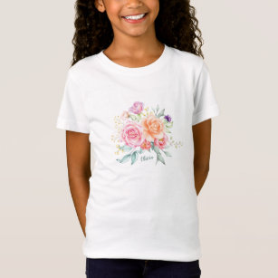 Hand Painted Floral Personalised T-Shirt