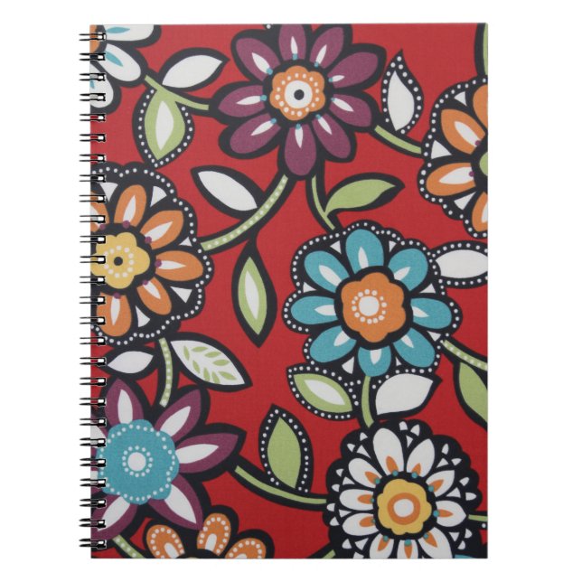 hand painted flowers notebook (Front)