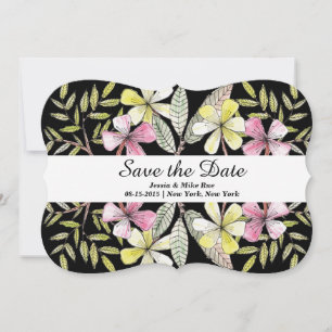 hand painted flowers save the date