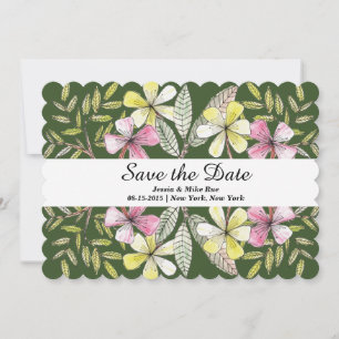 hand painted flowers save the date