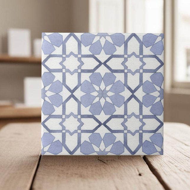 Hand painted geometric purple moroccan ethnic tile (Creator Uploaded)