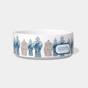 Hand Painted Ginger Jar Jars Dog Bowl