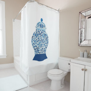 Hand Painted Ginger Jar Shower Curtain