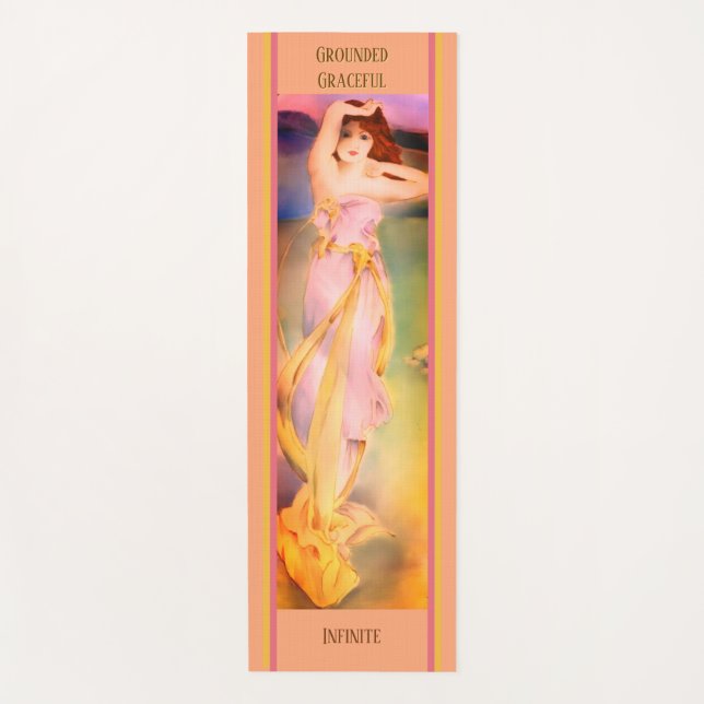 Hand-Painted Goddess Yoga Mat - Spiritual Mat (Front)
