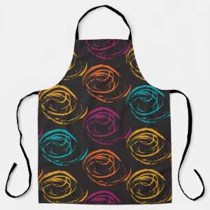 Hand painted grange texture. Ink geometric element Apron