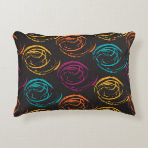Hand painted grange texture. Ink geometric element Decorative Cushion