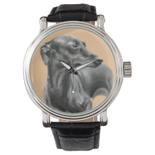 Hand painted Greyhound  Watch