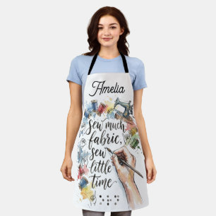 Hand-Painted "Ignore Chores" Funny Seamstress Gift Apron