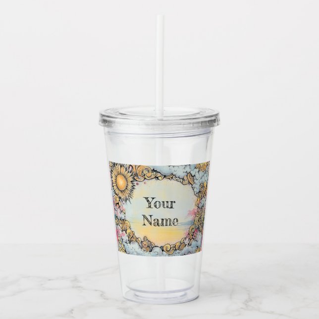 Hand-painted Illustration Drink Tumbler (Front)