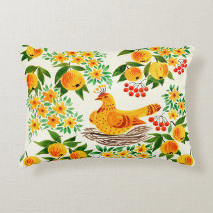 hand painted illustration: Turtledove Decorative Cushion