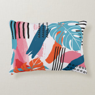 Hand painted illustrations wall arts. Surface patt Decorative Cushion