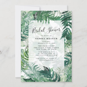 Hand Painted Leafy Fern Greenery Bridal Shower 