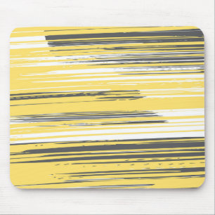 Hand painted lines - yellow mouse pad