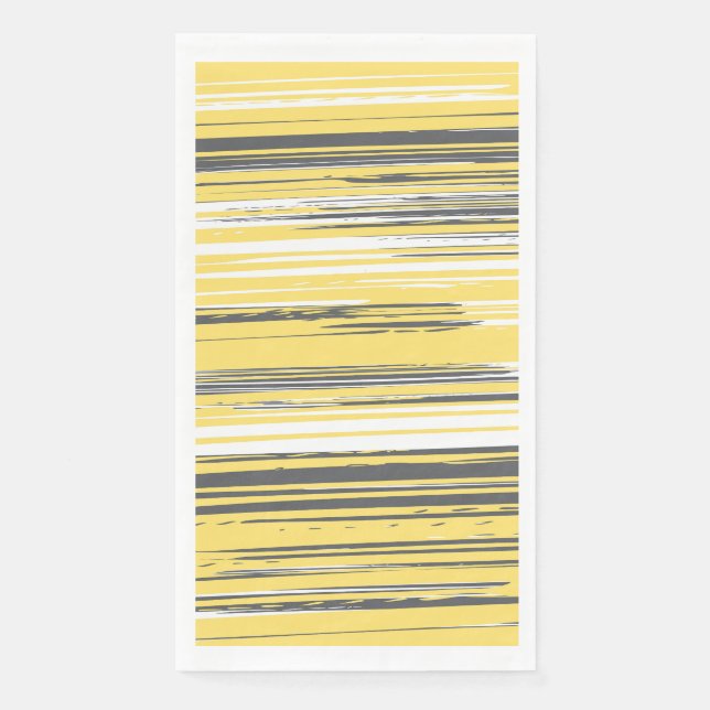 Hand painted lines - yellow napkin (Front)