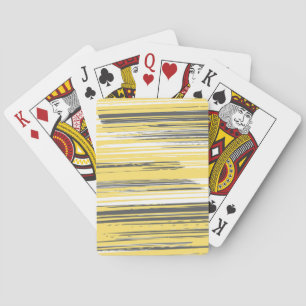 Hand painted lines - yellow playing cards