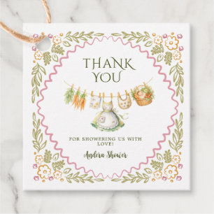 Hand Painted Locally Grown Baby Shower Thank You Favour Tags