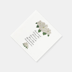 Hand Painted Magnolia Magnolias Wedding Napkin