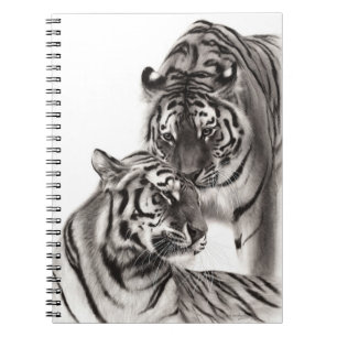 Hand Painted Original Tiger Oil Painting  Notebook