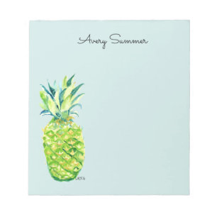 Hand-Painted Pineapple Sea Foam Grocery List       Notepad