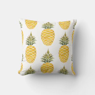 Hand Painted Pineapples: Watercolor Seamless. Cushion