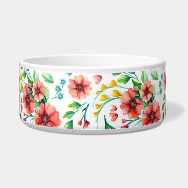 Hand Painted Pink Flowers Floral Pattern-23498 (Front)