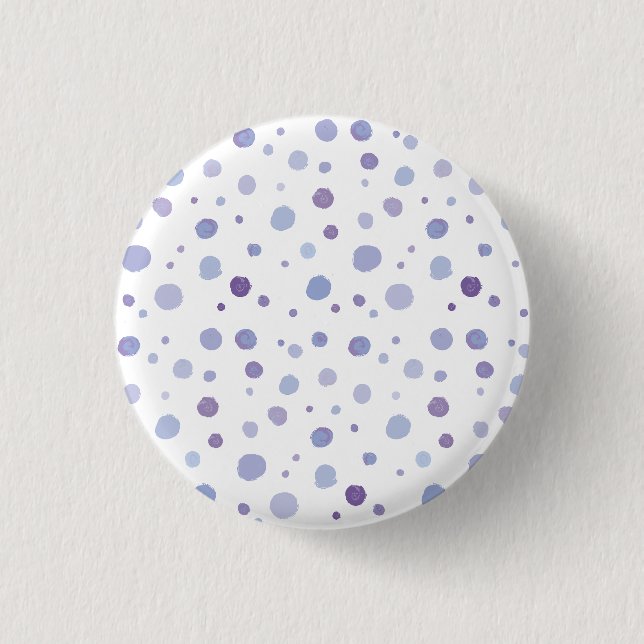 hand painted polka dots 3 cm round badge (Front)