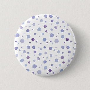 hand painted polka dots 6 cm round badge