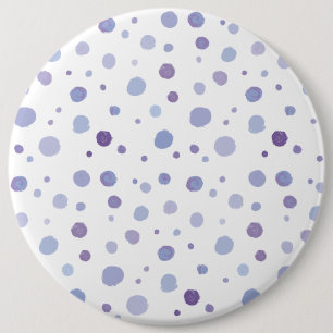 hand painted polka dots 6 cm round badge