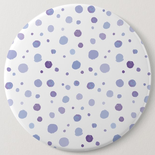 hand painted polka dots 6 cm round badge (Front)