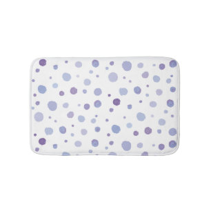 hand painted polka dots bath mat