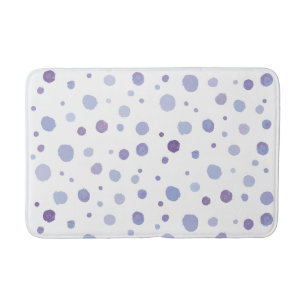 hand painted polka dots bath mat