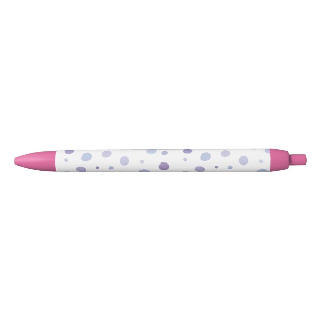 hand painted polka dots black ink pen (Front)
