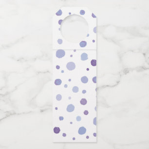 hand painted polka dots bottle tag