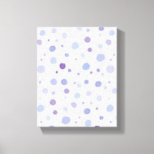 hand painted polka dots canvas print