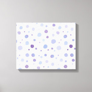 hand painted polka dots canvas print