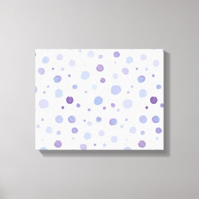 hand painted polka dots canvas print (Front)