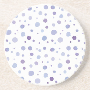 hand painted polka dots coaster