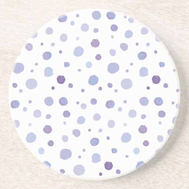 hand painted polka dots coaster (Front)