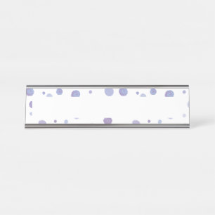 hand painted polka dots desk name plate