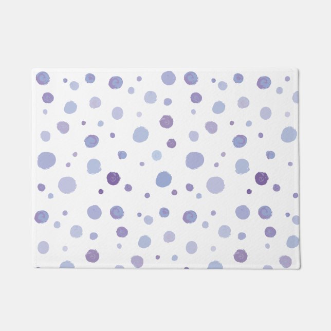 hand painted polka dots doormat (Front)