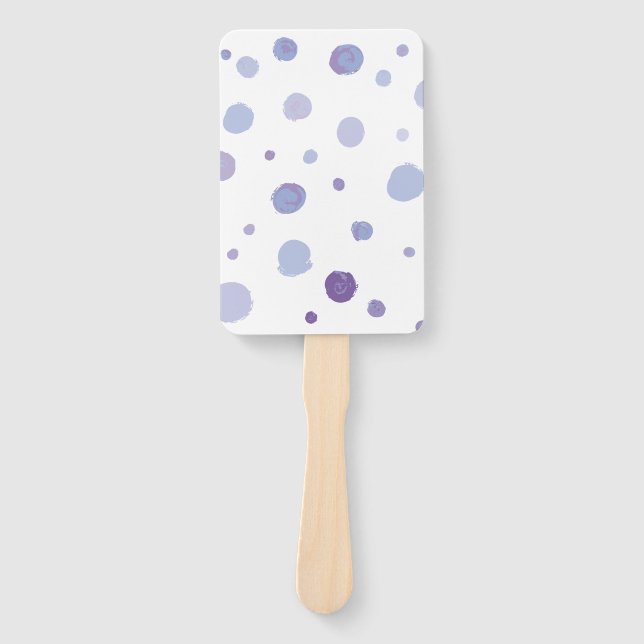 hand painted polka dots fan (Front)